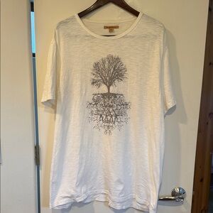 Men's White Graphic Tree T-Shirt